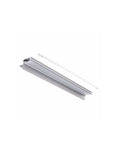 Aluminum profile with white cover for LED strip, anodized, recessed, SKYLINE, 2m SKYLINE-OP-2M-S 5900652144129