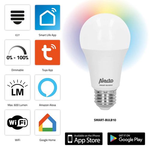 Smart LED colour lamp with Wi-Fi SMART-BULB10 8712412583522