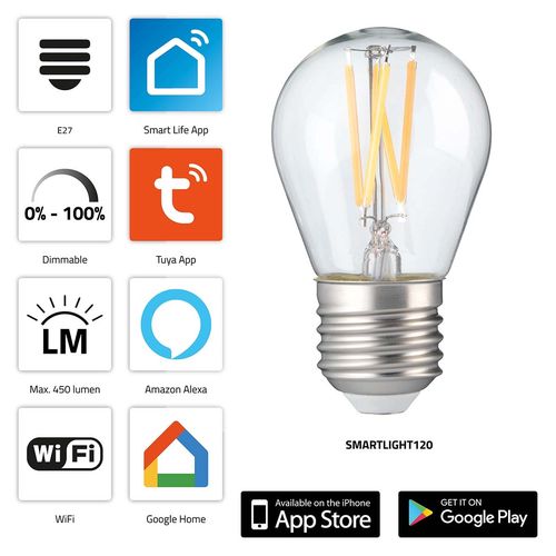 Smart filament LED lamp with Wi-Fi SMARTLIGHT120 8712412586554