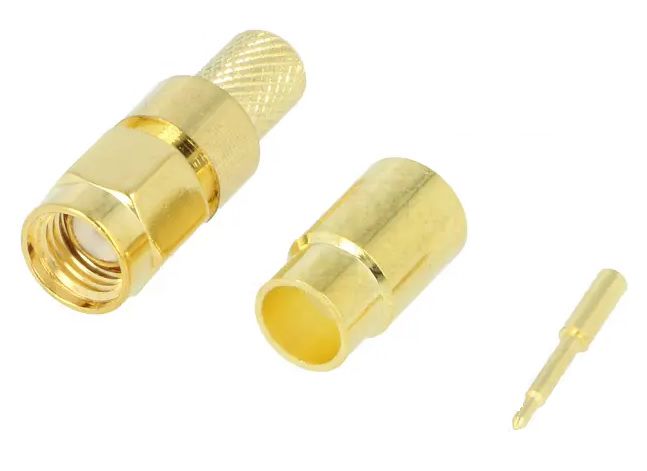 Kištukas SMA užspaudžiamas 50Ω H155 kabeliui SMA/CX-M-CR-155
