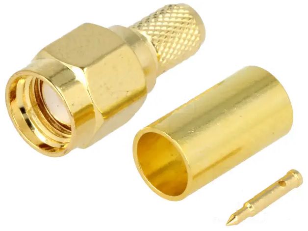 Kištukas SMA užspaudžiamas 50Ω RG58 kabeliui SMA/CX-M-CR-58