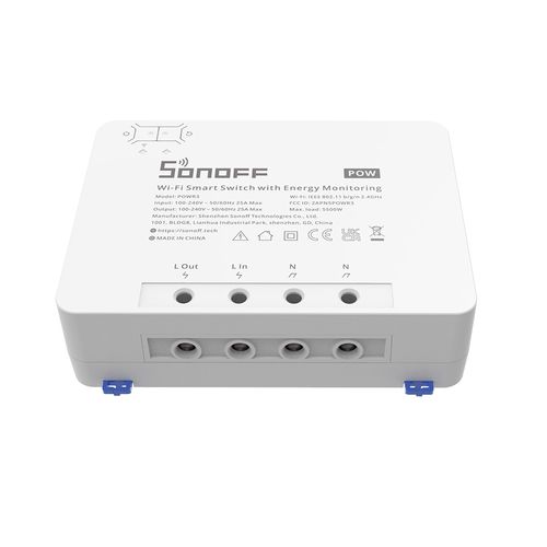 Wi-Fi Smart выключатель учета электроэнергии POW R3, 230VAC, 5500W, SONOFF SONOFF-POWR3 6920075776768