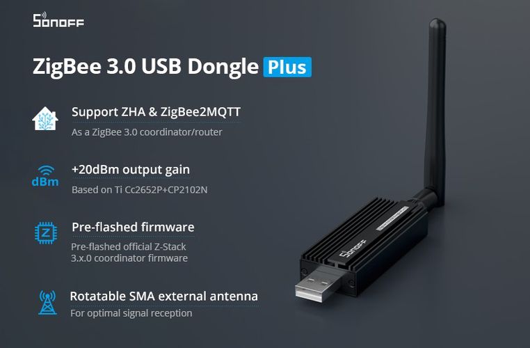 Universalus SONOFF Zigbee 3.0 ZBDongle-E valdiklis SONOFF-ZB-DONG 6920075777659