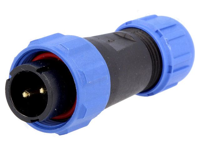 Plug, male, for cable SP13 2p. internal thread WEIPU SP1310/P2