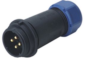 Socket, male, for cable SP21 4p. external thread WEIPU SP2111/P4