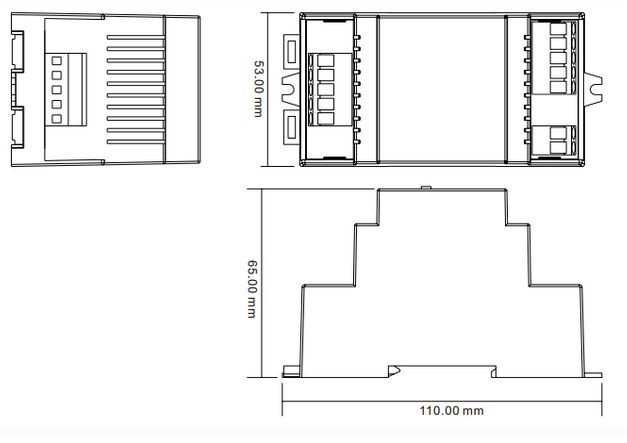 Apšvietimo valdiklis SR-2108FB-DIN, DMX512, RDM, +standalone, 12-36V DC, 4x5A, DIN, Sunricher SR-2108FA-DIN