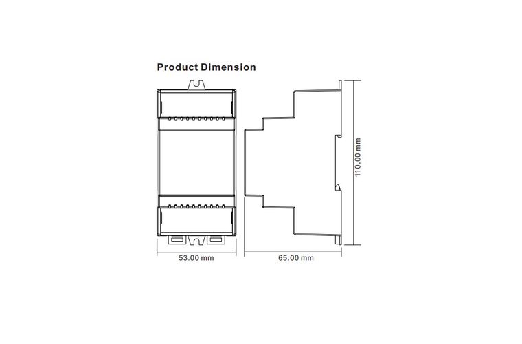 LED controller 12-36Vdc, 4x5A, for DIN rail, Easy-RF series, Sunricher SR-2501DIN