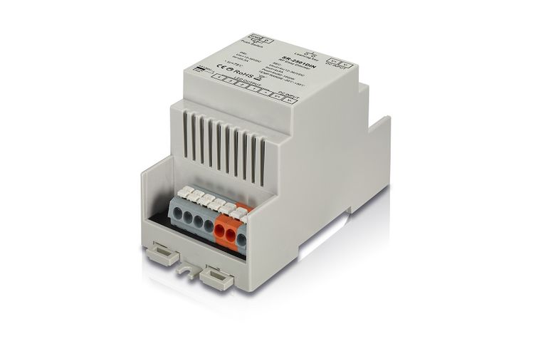 LED controller 12-36Vdc, 4x5A, for DIN rail, Easy-RF series, Sunricher SR-2501DIN