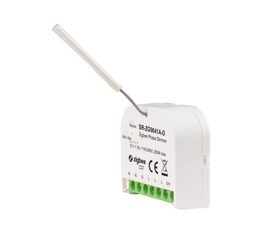 Умный фазовый диммер MICRO, ZigBee 3.0, 100-240Vac 200W max TRIAC SR-ZG9041A-D