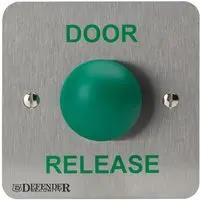 DOME EXIT BUTTON, GREEN DEF-0657-1