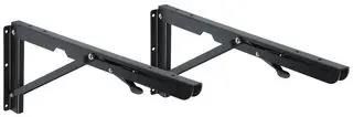 FOLDING SHELF BRACKETS, BLACK PAIR FSB001