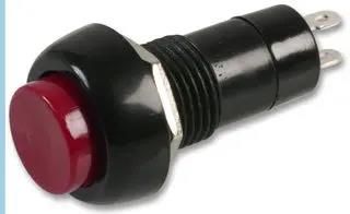 PUSHBUTTON SWITCH, SPST, 1A, 250V, RED MCPS25A-3