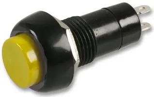 PUSHBUTTON SWITCH, SPST, 1A, 250V, YEL MCPS25B-5