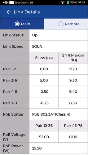 SignalTEK 10G CT vytos poros kabelių ir POE testeris, Trend Networks R157000 5056310400455