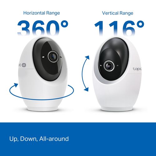 Камера Wi-Fi vidaus, 4K 8MP, 2.4 + 5 ГГц, Wi-Fi 6, цветное ночное видение, MicroSD iki 512GB TAPO-C260 8885021370088