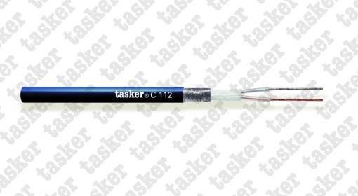 Balansinis mikrofoninis laidas 2x0.35mm², Ø6.3mm, mėlynas, Tasker TAS-C112