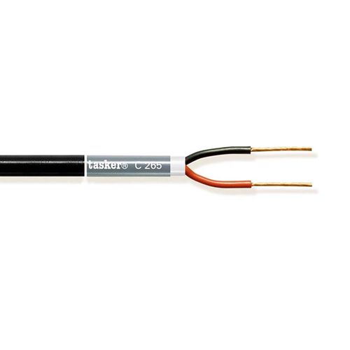 Speaker Cable on Reel 2x 1.00 mm² 100 m Black TASR-C265-BLK 8010246014176