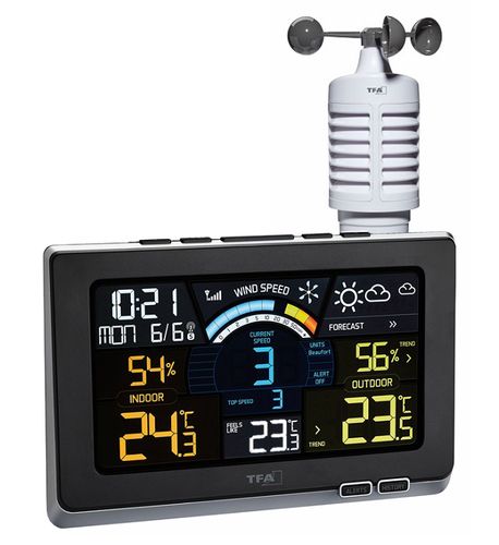 Colour Wireless Weather Station "Spring Breeze" with DCF Clock, TFA TFA/35114001 4009816029713