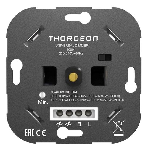 Light dimmer 230V 10-400W triac type, THORGEON THORGEON-10001 4751029893598