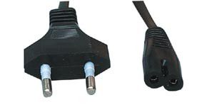 Cable;CEE 7/16 (C) plug,IEC C7 female;PVC;black;1.8m;2.5A TINKL/LV