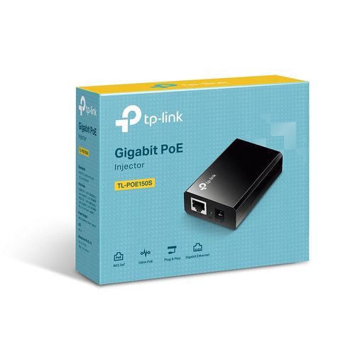 PoE injektorius RJ45 Gigabit 15.4W 48VDC 802.3af TL-POE150S 6935364030506