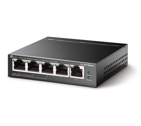 5-портовый настольный коммутатор (4xPoE 41W max.) 10/100 Mbps TL-SF1005LP 6935364052782