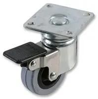 GREY SWIVEL CASTOR + BRAKE - 50MM / 40KG W0995