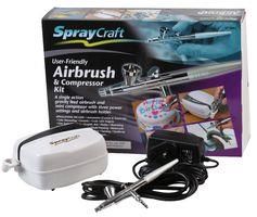 AIRBRUSH AND COMPRESSOR KIT, TOP FEED SP30KC