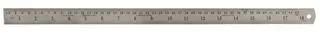 STAINLESS STEEL RULER, 18IN / 450MM D03077