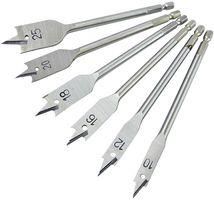 FLAT SPADE WOOD BIT SET - (6PC) WSB-SET06