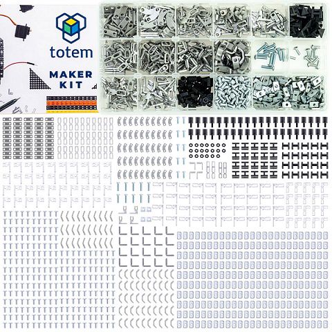 MAKER KIT – konstravimo rinkinys su pjaustomomis detalėmis ir įrankiais, skirtas robotikai bei protitipų kūrimui Totem TKM-MK2