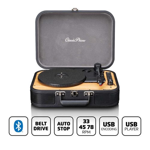 Turntable with Bluetooth® and USB Player / Recorder Black TT-116BK 8711902079750