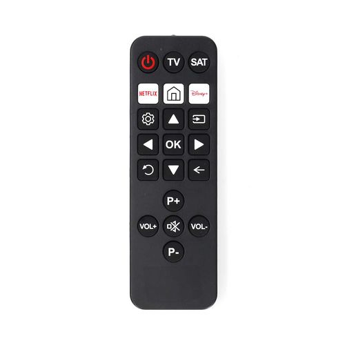 Universal Remote Control | Preprogrammed | 2 Devices | Disney + Button / Netflix Button | Infrared | Black TVRC23SNBK 5412810449514