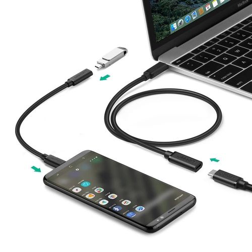 Кабель-удлинитель USB C male - USB C female USB 3.1 0.5m 60W 3840x2160 30Hz ED008 UGREEN UGREEN/40574 6957303845743