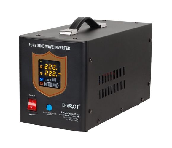 Nepertraukiamo maitinimo šaltinis PROsinus-1000 1000VA / 700W 12V/230Vac, UPS, sinusas, juodas, kilnojamas URZ3406B 5901890025355