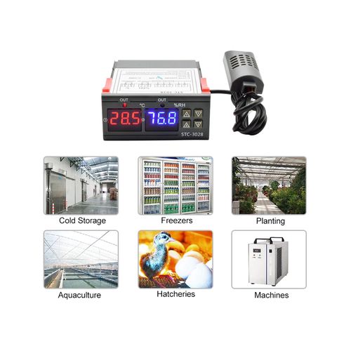 Digital Temperature, Humidity Controller with 1m Sensor 230V STC-3028 URZ4047 5903933691879