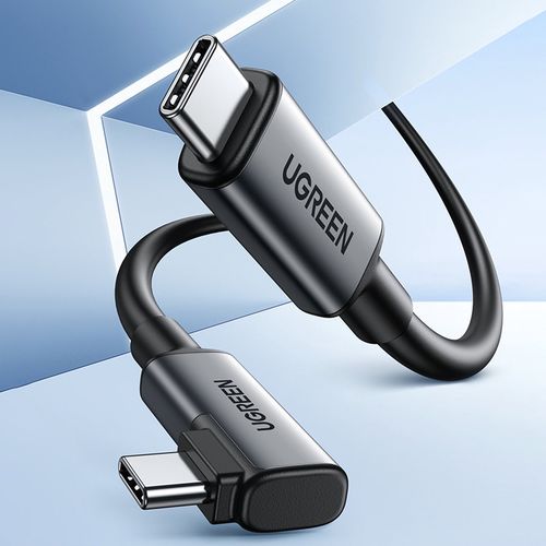 Угловой кабель USB Type C - USB Type C угловой USB3.1 Gen 1 60W 5м черный US551 UGREEN UGREEN/90629 6957303896295