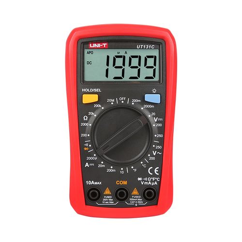 Multimetras UT131C CATII su temperatūros matavimu, nuolatinės grandinės, diodų tikrinimu UNI-T UT131C 6935750513279