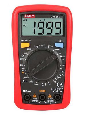 Multimetras UT131C CATII su temperatūros matavimu, nuolatinės grandinės, diodų tikrinimu UNI-T UT131C 6935750513279