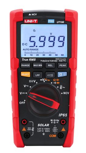 Skaitmeninis multimetras LCD;(6000);VDC:600mV,6V,60V,600V,1.7kV, UNI-T UT196