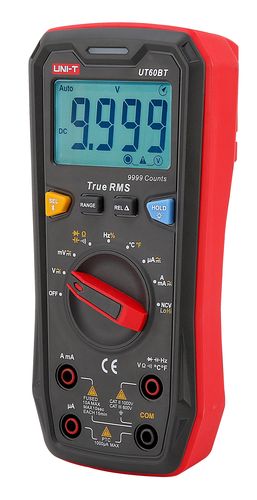 Skaitmeninis multimetras DC/AC1000V;  DC/AC 10A;  100MΩ; 10mF;  10MHz; -40-1000C; Bluetooth, UNI-T UT60BT 6935750560259