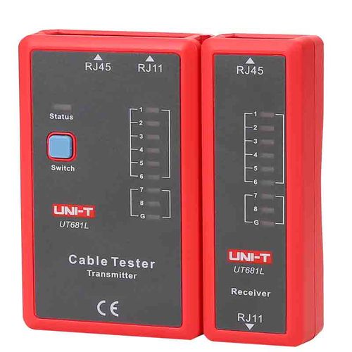 Kompiuterinio tinklo kabelių testeris RJ45+RJ11 UT681L UNI-T UT681L 6935750568132