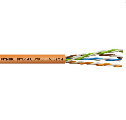 LAN network cable Bitner UTP 5e (indoor, PVC, LSZH, Eca, 305m, 24 AWG/0.5mm) KRUTP5EAWGBIT