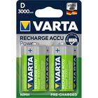 Rechargeable NiMH Battery D 1.2 V 3000 mAh 2-Blister VARTA-56720B 4008496550777