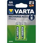 Rechargeable NiMH Battery AA 1.2 V 1600 mAh 2-Blister VARTA-T399B 4008496330904