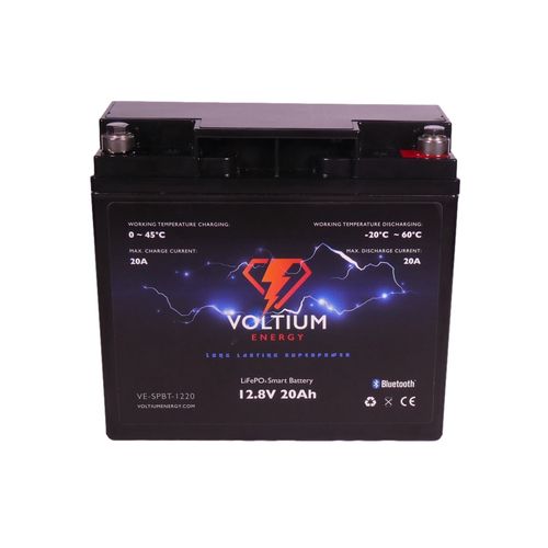 Ličio akumuliatorius LiFePO4 12.8V 20Ah M6 VOLTIUM ENERGY VE-SPBT-1220