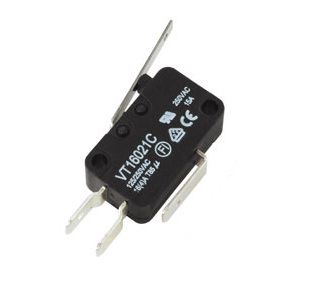 Snap switch; ON-(ON) nonfixed; 3pins; 16A/250VAC, SPDT 27.8x10.3x18.8mm, 6.3mm connector, with 26mm lever HIGHLY VT16021C