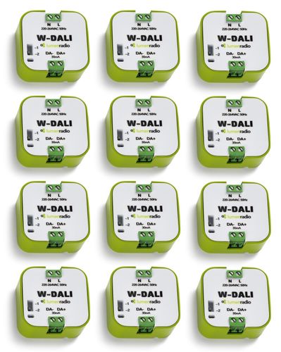 W-DALI Node imtuvo modulis, prijungiama iki 10 DALI įrenginių (12 vnt pakuotė) 810-4132