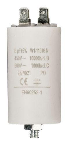 Capacitor 16.0uf / 450 v + Aarde W1-11016N