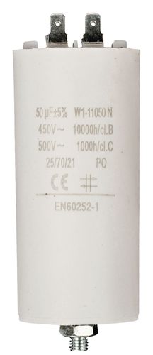 Capacitor 50.0uf / 450 v + Aarde W1-11050N